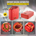 Jerry Fuel Can 20L Portable Gas Tank Red Steel 2PCS Rustproof
