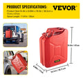 Jerry Fuel Can 20L Portable Gas Tank Red Steel 2PCS Rustproof