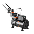 Airbrush Kit 1/6 HP Air Compressor 3 Dual-Action Airbrushes Cake Nails