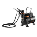 Airbrush Kit 1/6 HP Air Compressor 3 Dual-Action Airbrushes Cake Nails