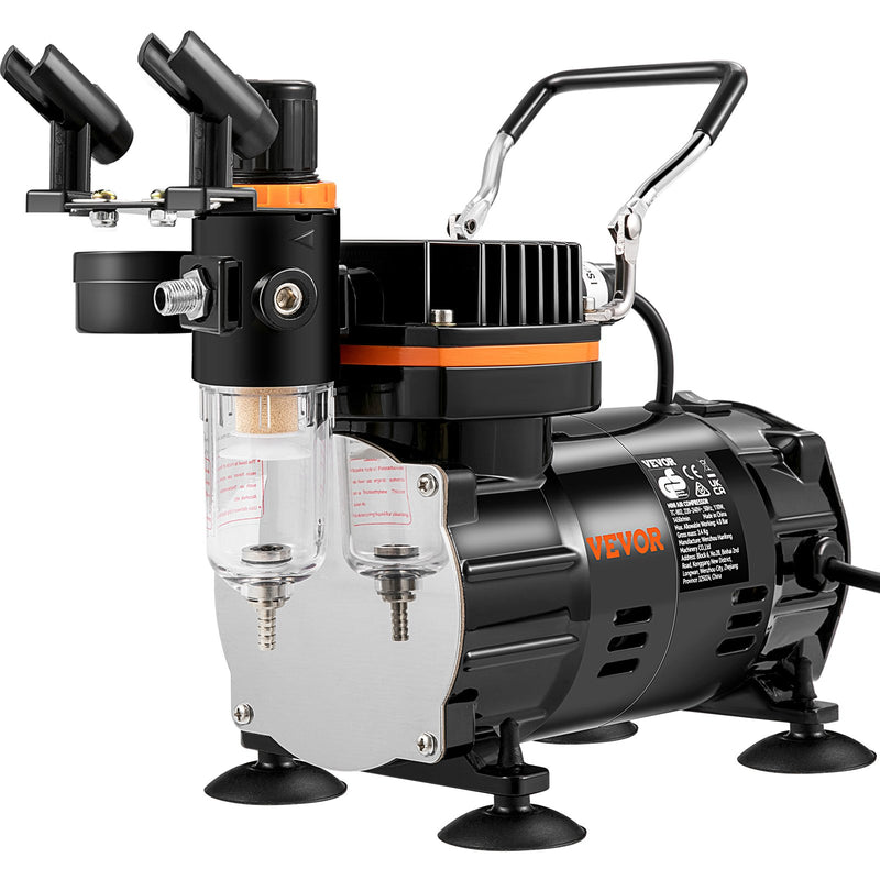 Dual Action Airbrush Kit Compressor Tattoo Nail Art Makeup Model