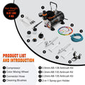 Dual Action Airbrush Kit Compressor Tattoo Nail Art Makeup Model