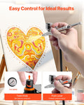 Airbrush Kit 1/6 HP Air Compressor 1 Brush 3 Tips Paint