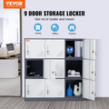 9 Door Metal Storage Cabinet Gray Steel Office Employees
