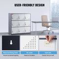 9 Door Metal Storage Cabinet Gray Steel Office Employees
