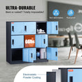 9 Door Metal Storage Cabinet Black Steel Office Employee