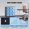 9 Door Metal Storage Cabinet Black Steel Office Employee