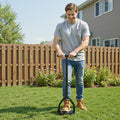 Lawn Aerator 9.2in Manual Core 15 Iron Spikes Heavy Duty Grass Tool