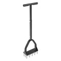 Lawn Aerator 9.2in Manual Core 15 Iron Spikes Heavy Duty Grass Tool