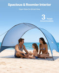 Beach Tent 3 Person UPF 50+ Sun Shelter Portable Canopy Camping