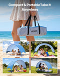 Beach Tent 3 Person UPF 50+ Sun Shelter Portable Canopy Camping