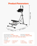 AB Workout Machine Adjustable Core Abdominal Trainer Home Gym