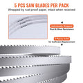 Band Saw Blade, 1650*16*0.56mm, 5 PCS/Pack Meat Bandsaw Blades for Replacement, Carbon Steel Blade, Meat Cutting Blade Wrapped by Rust-Proof Paper, Fit for Commercial Bone Saw Machines