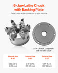 6 Jaw Lathe Chuck 160mm D1-4 Self-Centering HT300 Wood Metal