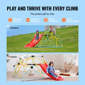 Climbing Dome 8FT Geometric with Slide Kids 3-9 600LBS Jungle Gym