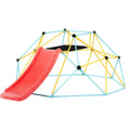 Climbing Dome 8FT Geometric with Slide Kids 3-9 600LBS Jungle Gym
