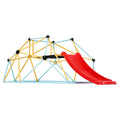 Climbing Dome 8FT Geometric with Slide Kids 3-9 600LBS Jungle Gym