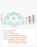 Climbing Dome 305cm Geometric Jungle Gym Octopus Net 453kg Kids