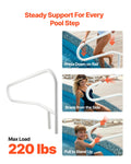 Pool Handrail 137x81cm 100kg Stainless Steel Recessed Base Mount