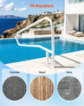 Pool Handrail 137x81cm 100kg Stainless Steel Recessed Base Mount