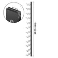 Wall Mounted Wine Rack 12 Bottle Black Steel Vertical Storage 48x11cm