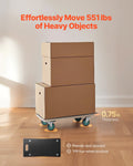 Furniture Dolly 551lbs Capacity 4 Wheels 2 Pack Black Moving Dolly