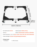 Fridge Stand Mobile Base 1200lbs Adjustable 23-36.6in 8 Wheels