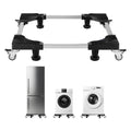 Fridge Stand Mobile Base, 1100 lbs Load Capacity, Washing Machine Stand with 8 Locking Twin Wheels and 4 Brakes, 27.5 -35.4 Inches Adjustable Furniture Dolly for Washer, Refrigerator and Dryer