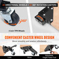 Mobile Base 181kg Capacity Adjustable Heavy Duty Swivel Wheels