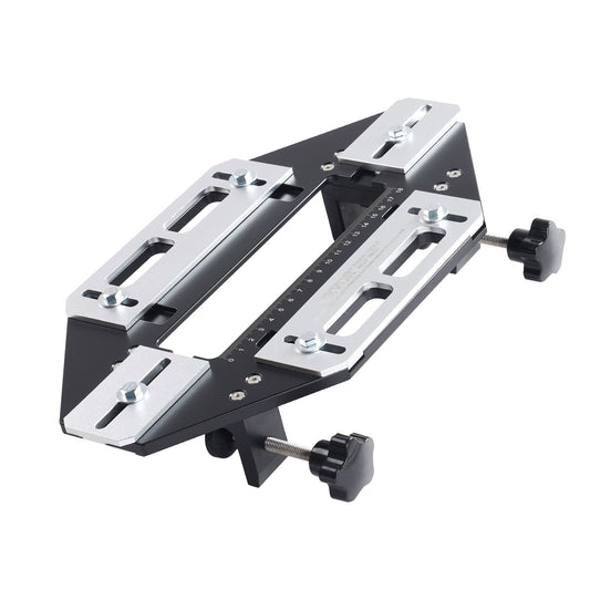 Door Hinge Jig, Aluminum Alloy Woodworking Hole Opener, Slotting Locator, Flexible Wooden Door Hinge Hole Guide, Hinge Template Jig for Door Hinge Groove and Door Lock Installation