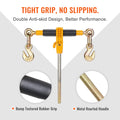 Ratchet Chain Binder, 0.9-1.27 cm Heavy Duty Load Binders, with G80 Hooks 5443 kg Secure Load Limit, Labor-saving Anti-skid Handle, Tie Down Hauling Chain Binders for Flatbed Truck Trailer, 4 Pc