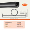 Garage Door Seal 16ft U Shape Bottom Rubber Weather Strip Black