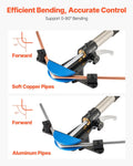 Hydraulic Tube Bender Kit 6-22mm Copper HVAC Refrigeration Tool