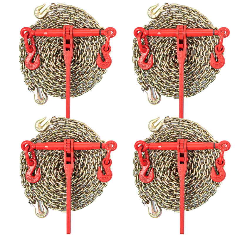 Chain Load Binder 8mm 3 Ton Ratchet Tie Down Kit with Grab Hooks