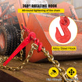 Chain Load Binder 8mm 3 Ton Ratchet Tie Down Kit with Grab Hooks