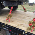 Chain Load Binder 8mm 3 Ton Ratchet Tie Down Kit with Grab Hooks