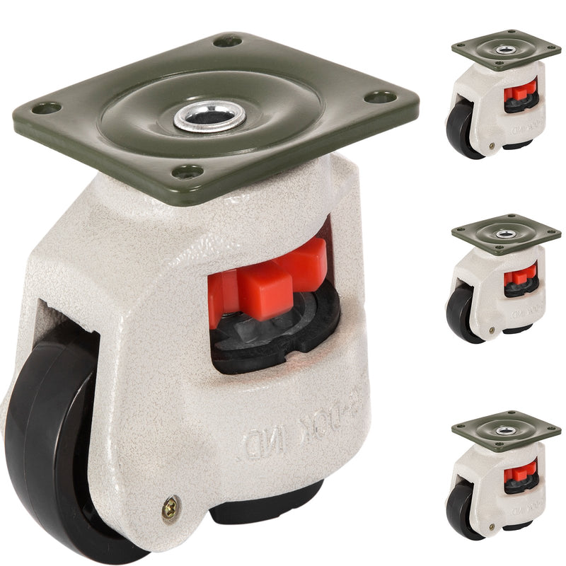 Levitex 4 Pack Leveling Casters GD-60F 551kg Nylon Wheels