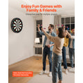 Dart Board, High-Grade Self-Healing Sisal Fiber Dartboard with Staple-Free Bullseye, Blade Wire & Rotating Number Ring, 450mm Professional Dartboard for Home Party Game Room (Darts Not Included)