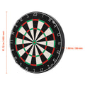 Dart Board, High-Grade Self-Healing Sisal Fiber Dartboard with Staple-Free Bullseye, Blade Wire & Rotating Number Ring, 450mm Professional Dartboard for Home Party Game Room (Darts Not Included)