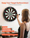 Dart Board 450mm Self-Healing Sisal Fibre Blade Wire Rotating Number