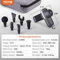 Massage Gun Deep Tissue 5 Speed 6 Heads 2500mAh Battery