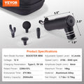 Massage Gun Deep Tissue 4 Speed 4 Heads 2500mAh Battery