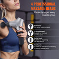 Massage Gun Deep Tissue Percussion 6 Speed 4 Heads 2500mAh