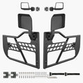 Jeep Tube Doors, 2-Door, Hunting Style Jeep Tubular Door with Heavy-Duty Hinges & OE Latch, Jeep Doors with Rear View Mirrors, Fit for 2018-2024 Jeep Wrangler JL & 2020-2024 Jeep Gladiator JT