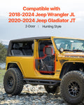 Jeep Tube Doors 2-Door Heavy-Duty Hinges Mirrors 2018-2024 Wrangler JL