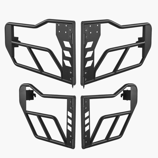 Jeep Tube Doors, 4-Door, Adventure Style Jeep Tubular Door with Heavy-Duty Hinges & OE Latch, Jeep Doors with Rubber Pads & Toughened Steel Tube, Fit for 2007-2018 Jeep Wrangler JK