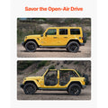 Jeep Tube Doors, 4-Door, Hunting Style Jeep Tubular Door with Heavy-Duty Hinges & OE Latch, Jeep Doors with Rubber Pads & Toughened Steel Tube, Fit for 2007-2018 Jeep Wrangler JK