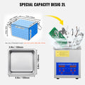Ultrasonic Cleaner 2L Digital Timer Jewelry Rings Watches Dentures