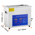 Brand New 6 Liter Stainless Steel Digital Ultrasonic Cleaner w/ Bracket & Drainage System