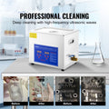 Ultrasonic Cleaner 10L Jewelry Cleaning with Digital Timer Ultrasonic Cleaning Machine for Jewellery Rings Watches Eyeglasses Dentures Coins Metal Parts Commercial and Home Use Silver